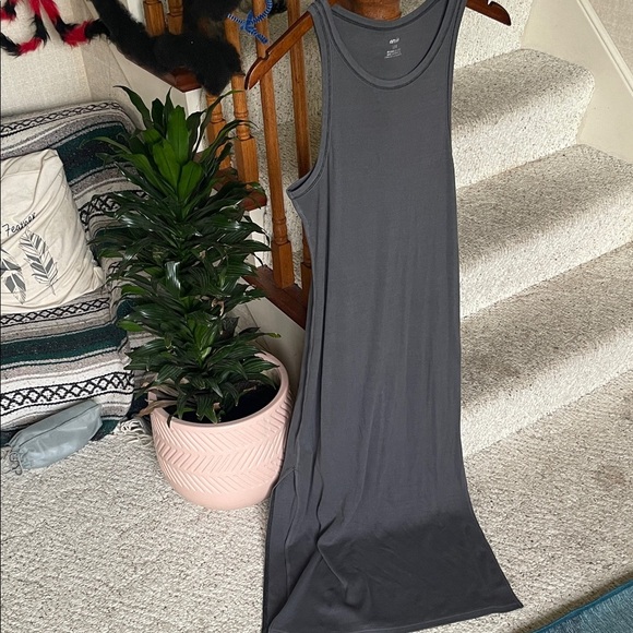 NWT Aerie High Neck Ribbed Midi Dress Large - Picture 2 of 12